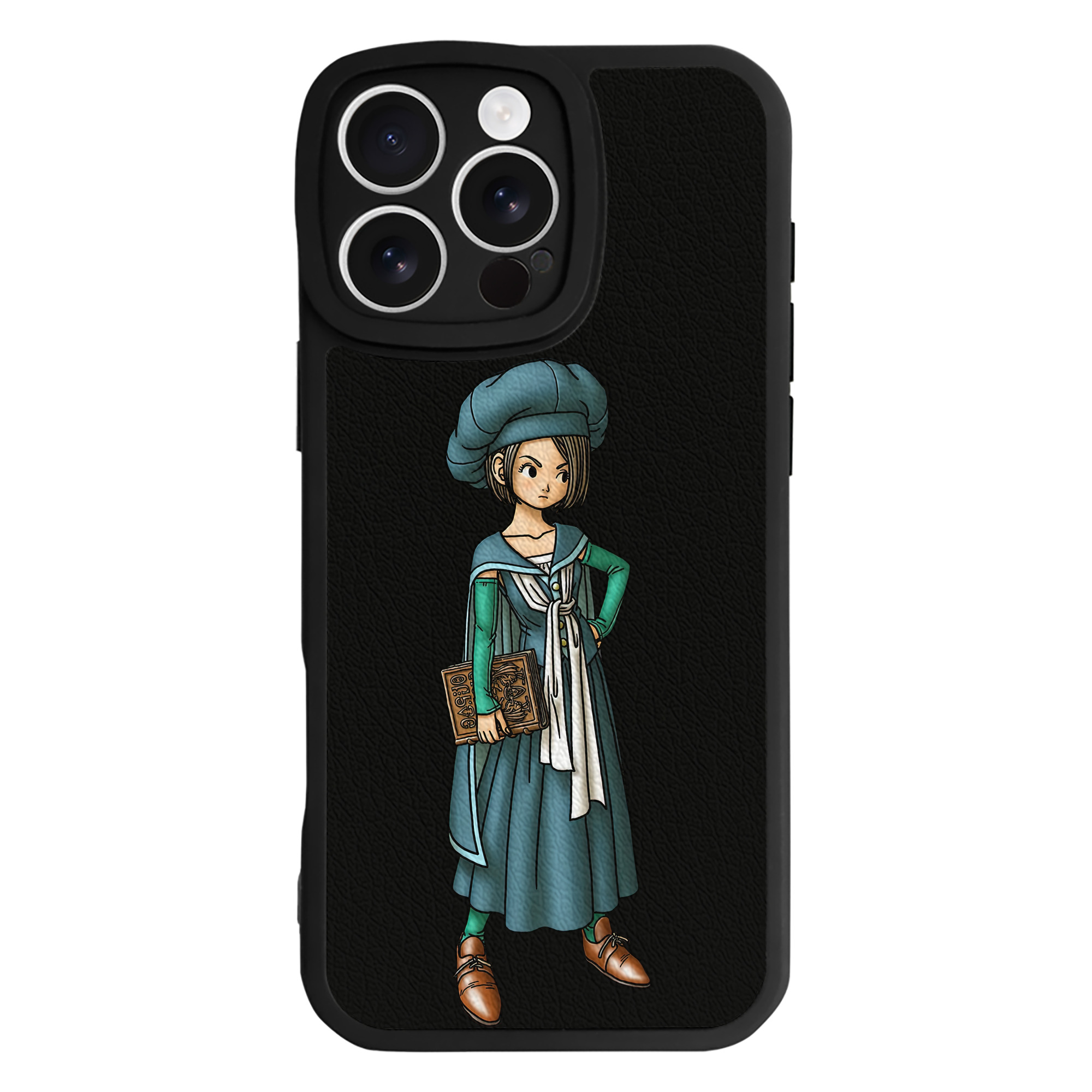 （画像用） ドラゴンクエスト Doragon Kuesuto Dragon Quest 【iPhone 16シリーズ対応】シリコンスマホケース（レザー調） 材質：シリコン